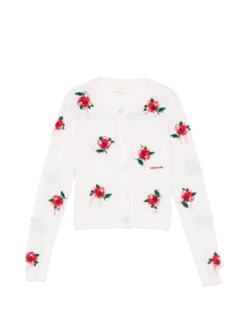 SHUSHU/TONG floral-embroidered cardigan