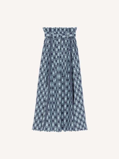 KENZO Jacquard gingham midi skirt