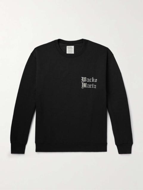 WACKO MARIA Logo-Embroidered Printed Cotton-Blend Jersey Sweatshirt