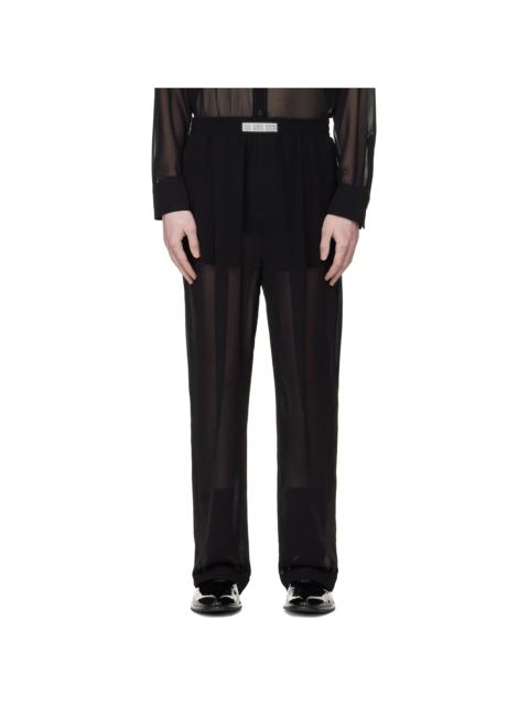 LGN LOUIS GABRIEL NOUCHI Black Jogging Large Transparent Trousers