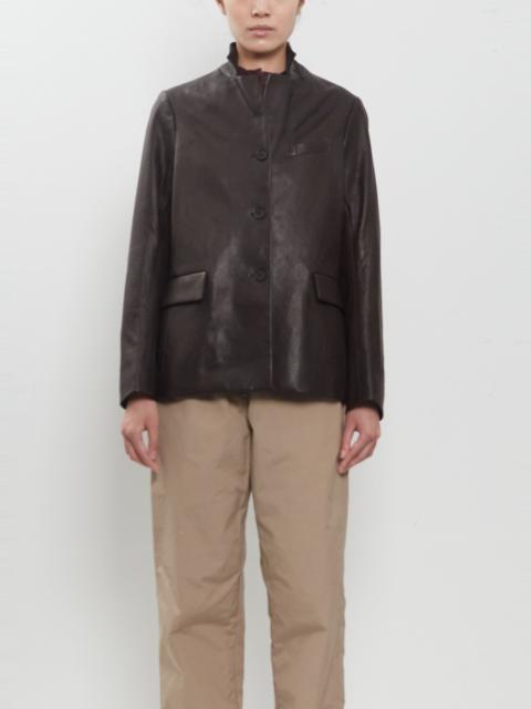 Bergfabel Leather Giulia Jacket Manga — Brown