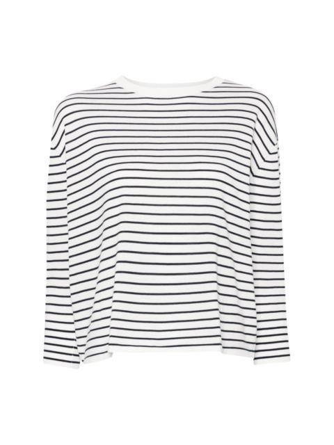 striped fine-knit jumper