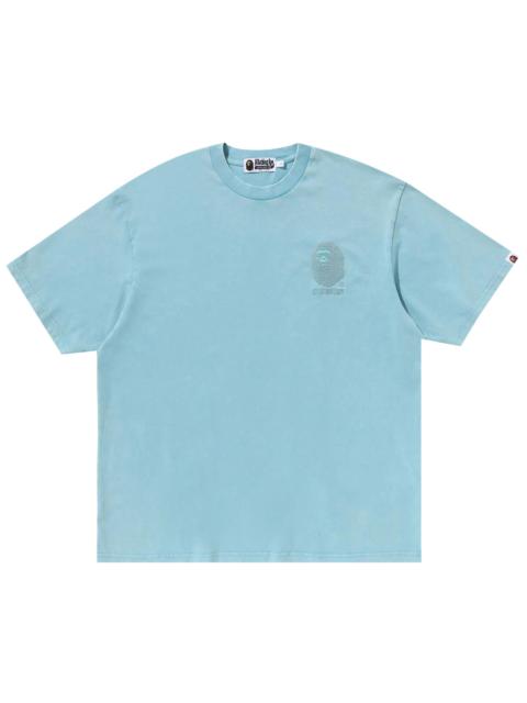 A BATHING APE® BAPE Ape 머리 1개 점 산성 세척 Relaxed 적당한 티 '파랑 이름 *