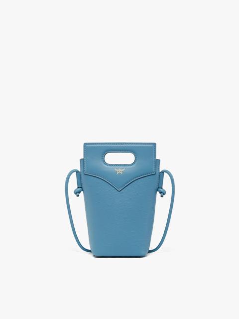 MCM Diamond Crossbody Pouch in Embossed Leather and Calfskin