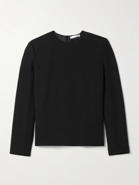 The Row Arnold silk top Black