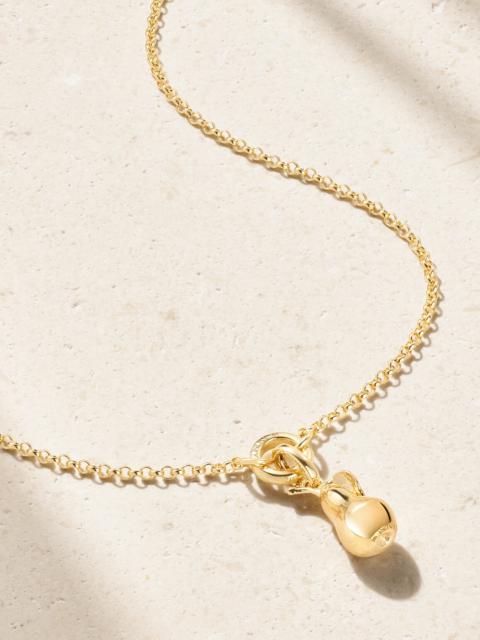 FOUNDRAE Pear Small Open Belcher 18-karat Gold Necklace