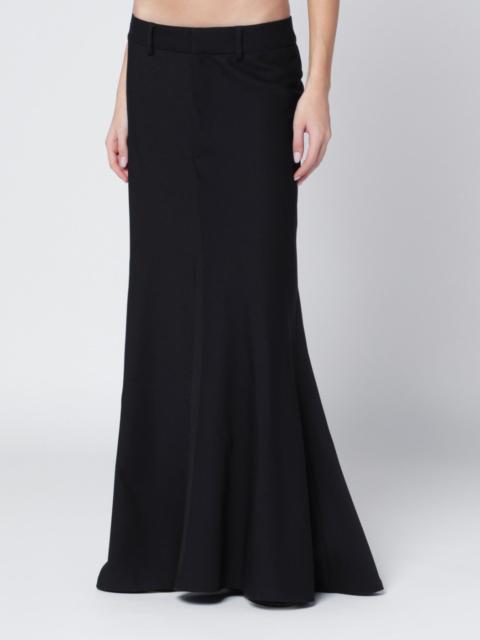 BALENCIAGA Black long wool skirt
