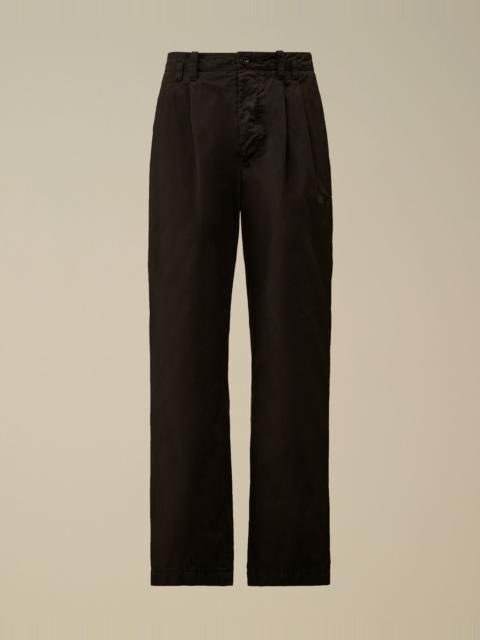 C.P. Company Cotton Gabardine Loose Pinces Pants