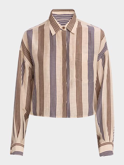 rag & bone Beatrice Cropped Linen Shirt