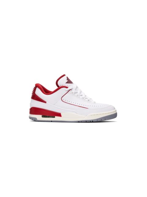 Jordan White & Red Air Jordan 2/3 Sneakers