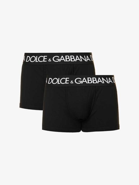 Pack of two logo-waistband low-rise stretch-cotton boxers