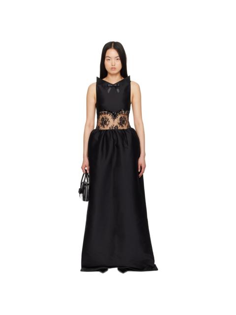 SHUSHU/TONG Black Paneled Maxi Dress