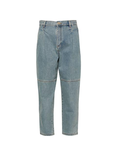 Moschino high-rise tapered-leg jeans