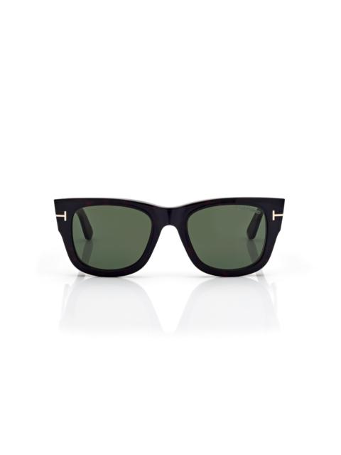 TOM FORD BLUE BLOCK SQUARE OPTICALS WITH CLIP ON SUNGLASSES