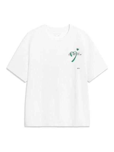 Li-Ning Heart Graphic T-shirt 'White' AHST627-1
