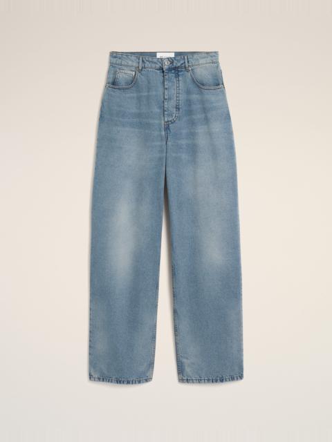 AMI Paris BLUE BAGGY-FIT COTTON JEANS