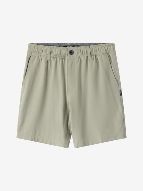 O'Neill Reserve Light Check Elastic Waist 18" Hybrid Shorts