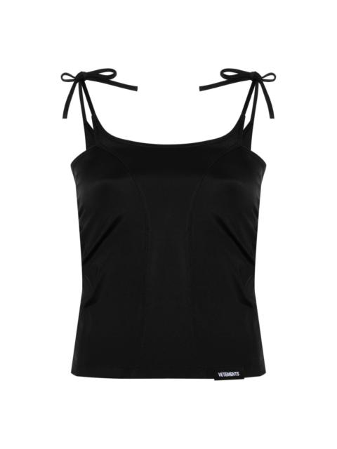 cut-out panelled tank top
