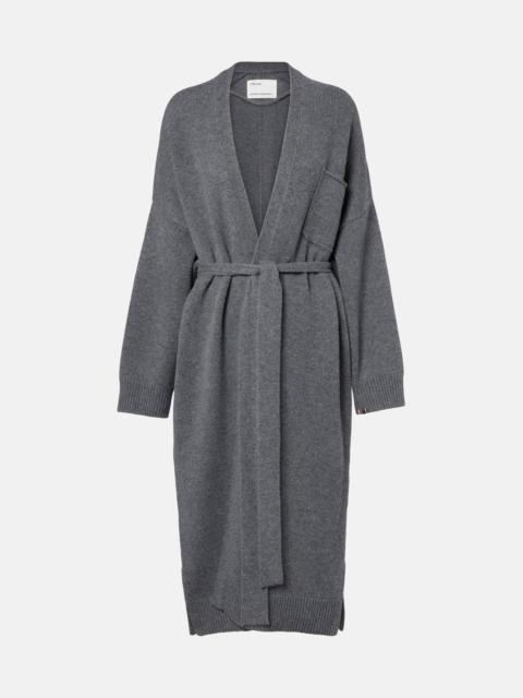 extreme cashmere N°105 Coat belted cashmere wrap cardigan