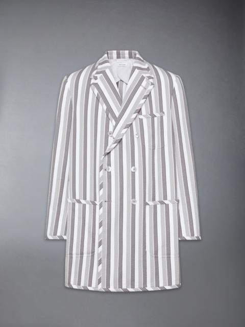 Thom Browne REPP STRIPE SEERSUCKER OVERSIZED SPORTCOAT