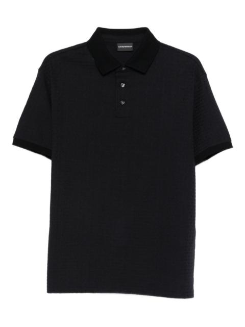 EMPORIO ARMANI textured polo shirt