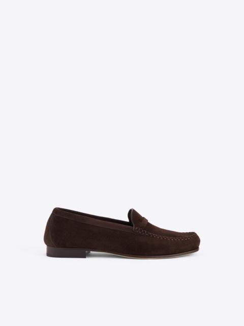 MALONE SOULIERS Knightsbridge Dark Brown Suede Loafers