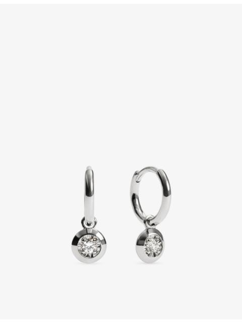 MONICA VINADER Round Sterling-Silver And Lab Grown Diamond Huggie Earrings