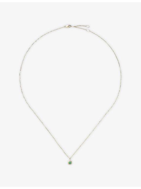 MISSOMA Fine May Birthstone 18ct Yellow Gold And Emerald Pendant Necklace