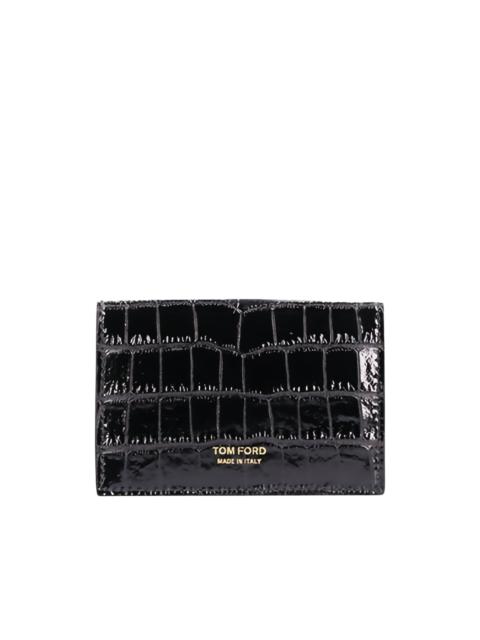 TOM FORD T-Line Croco card holder