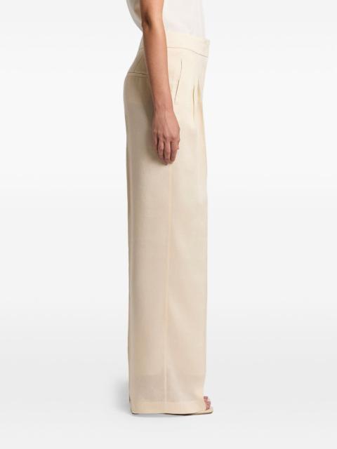 PESERICO pleated linen trousers