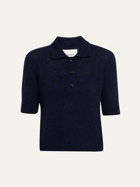 LISA YANG Masy Cashmere Silk Polo Sweater