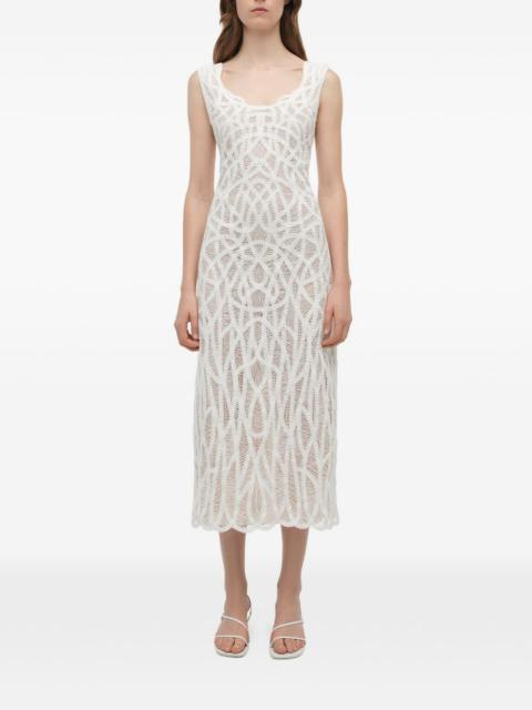 SIMKHAI Leonora macramé midi dress