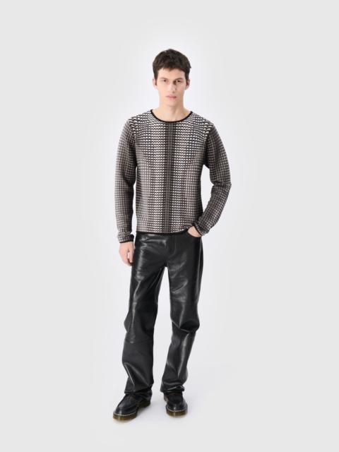 Marine Serre Moon Skin Jacquard Knit Fitted Sweater
