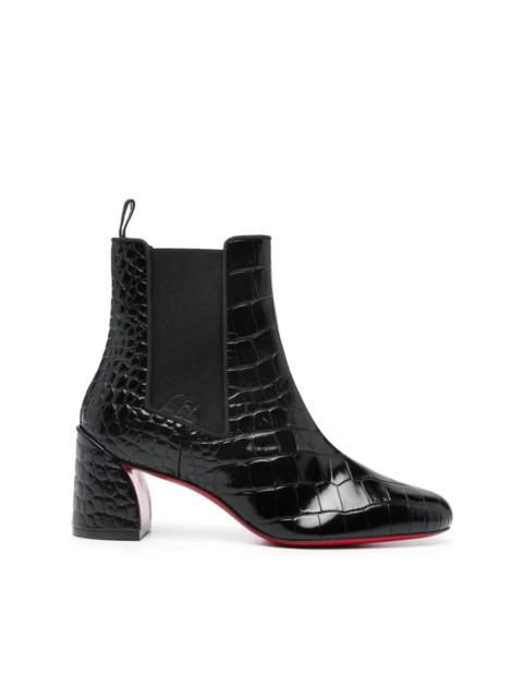 70mm leather ankle boots