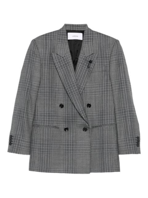 LARDINI double-breasted checked blazer