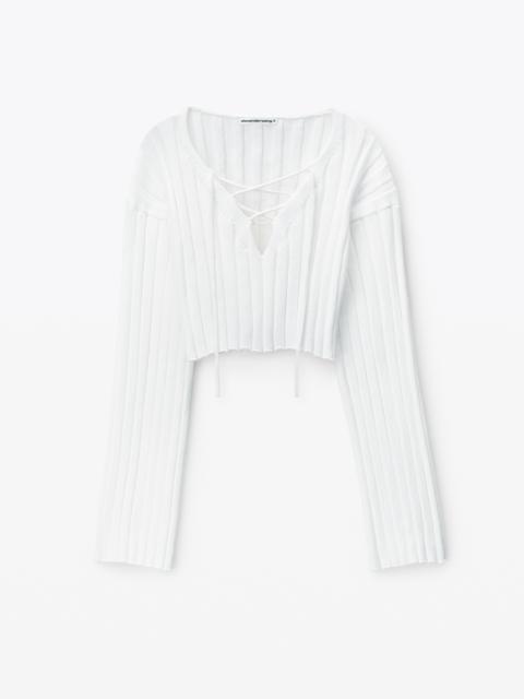 Alexander Wang Cropped Pullover With Dropped Shoulder