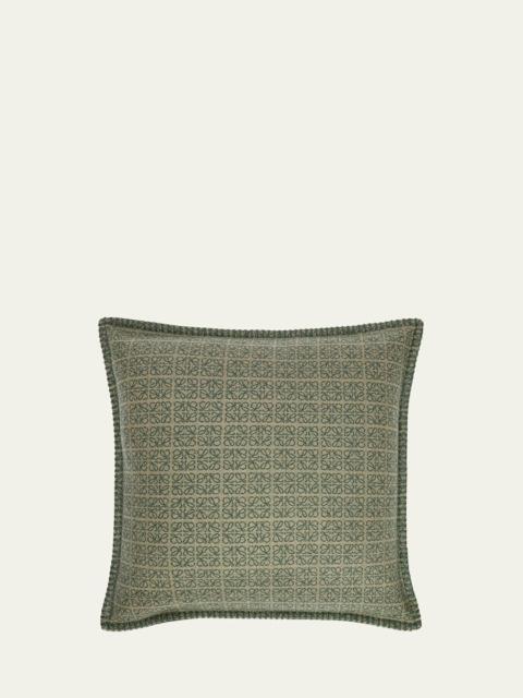 Loewe Anagram Wool Jacquard Cushion, 19.5" Square
