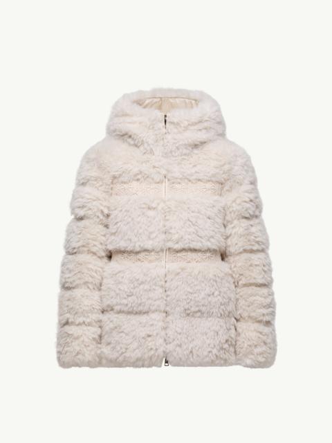 Moncler Verie Teddy Hooded Short Down Jacket