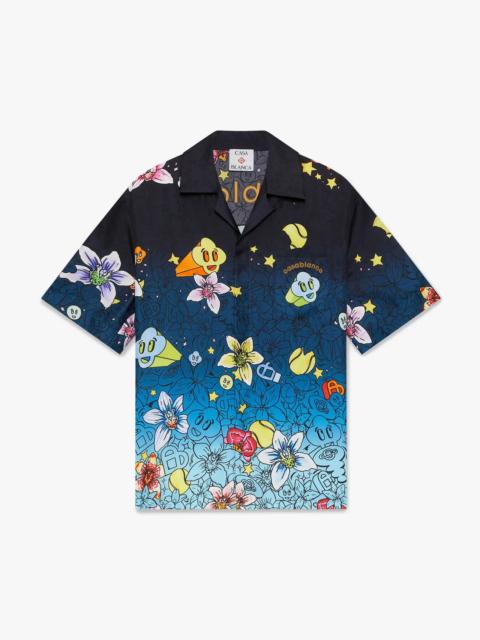 CASABLANCA Collage D'Icones Graphiques Short Sleeve Silk Shirt