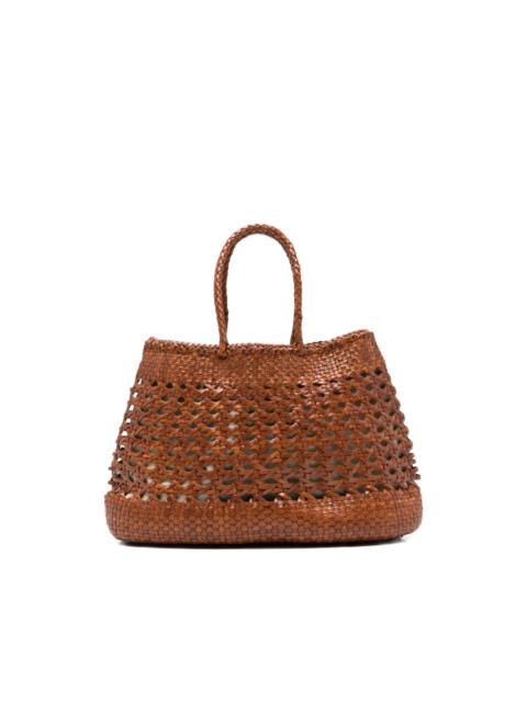 DRAGON DIFFUSION woven handle tote bag