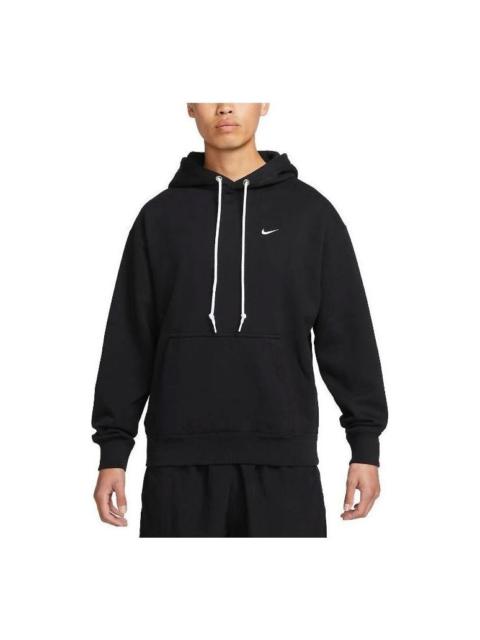 Nike Solo Swoosh French Terry Pullover Hoodie 'Black' DX0814-010