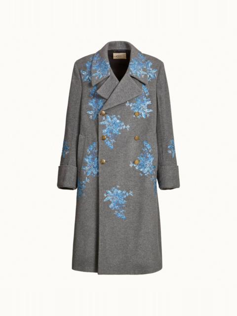 Tod's DOUBLE BREASTED COAT - GREY, LIGHT BLUE