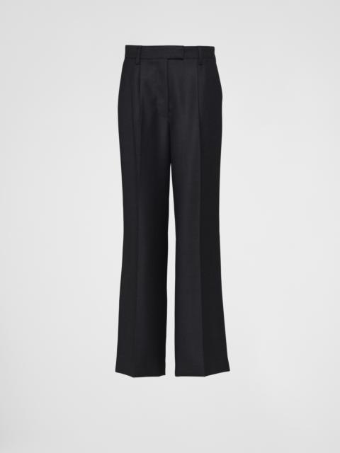 Silk gabardine pants