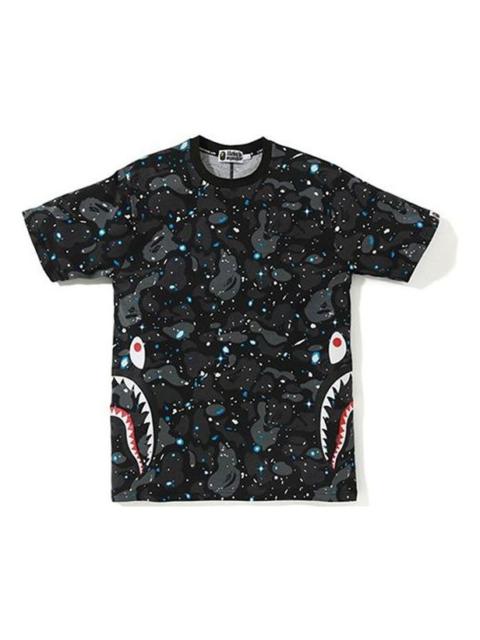A BATHING APE® A Bathing Ape Space Camouflage Side Shark Tee 'Black' 1F30-109-004