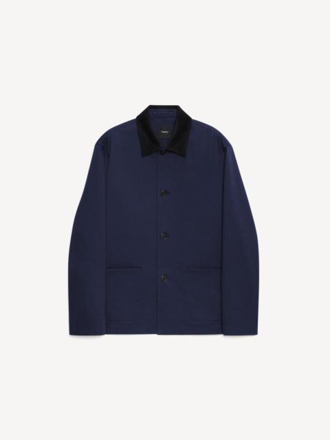 Theory Four-Button Jacket in Moonsoft Cotton