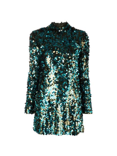 PUCCI sequinned 긴 소매 minidress