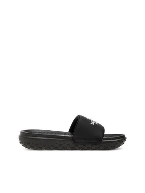 The North Face Never Stop logo slides
