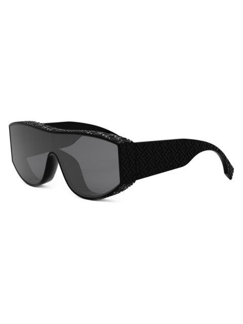 FENDI Women's Fendi Lab Mask Sunglasses - Shiny Black Smoke