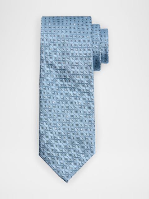 Brioni Men's Geometric Jacquard Silk Tie