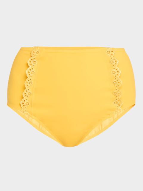 ULLA JOHNSON Lunaire Embroidered Bikini Bottoms